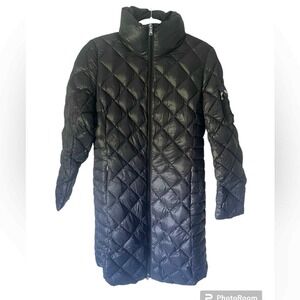 Lauren Ralph Lauren Black Down Feather midi size small puffer coat